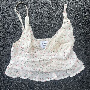Princess Polly Cream Floral Camisole